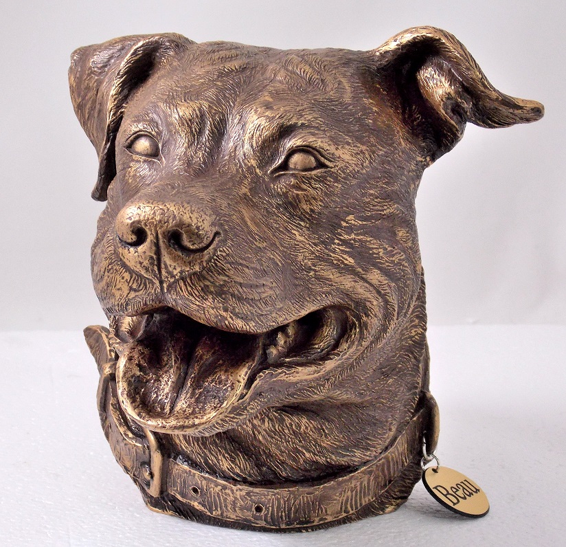 Pitbull Dog Memorial Urn - Artful Memorials