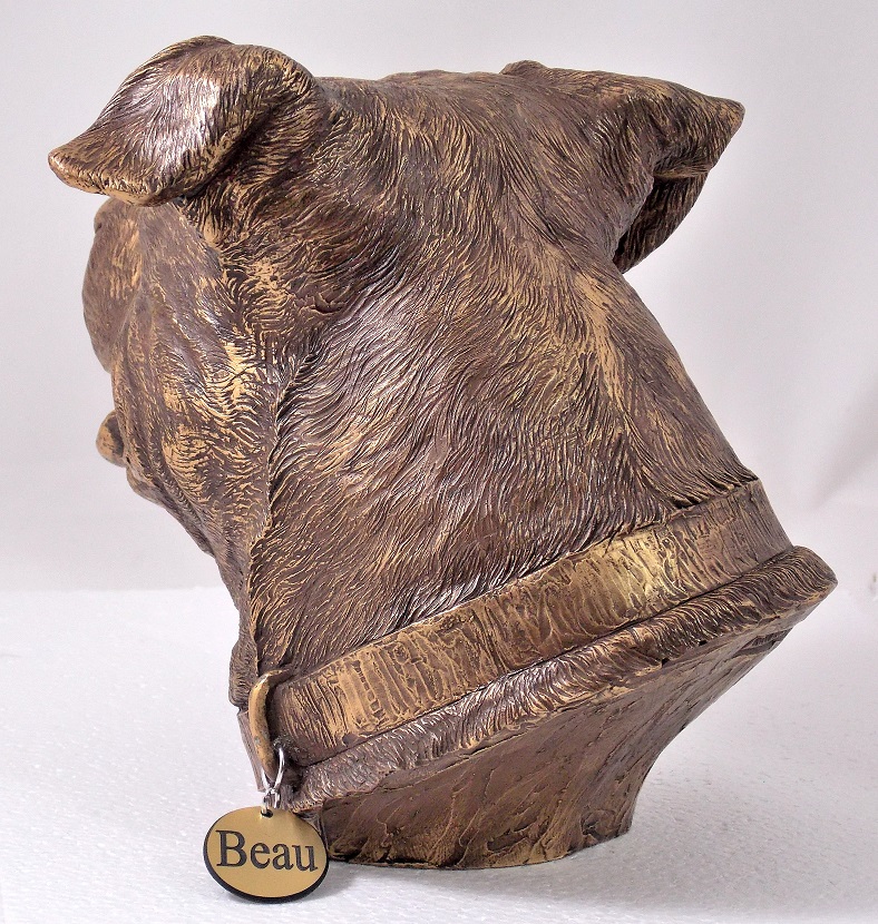 Pitbull Dog Urns | Buy Pitbull Dog Oak Memorial Urn