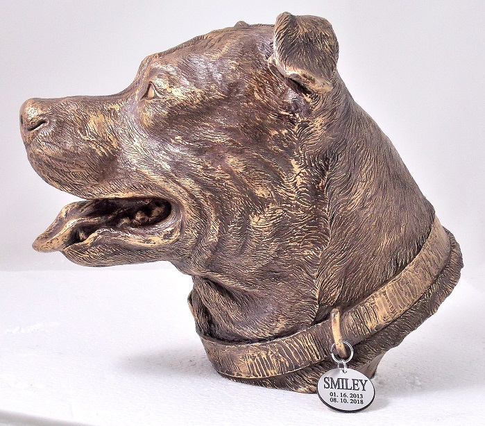 Pitbull Dog Memorial Urn - Artful Memorials