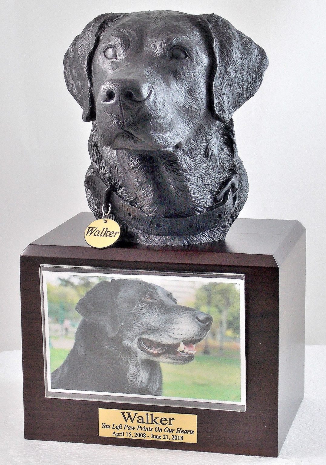 Black Labrador Retriever Dog Walnut Memorial Urn Artful Memorials