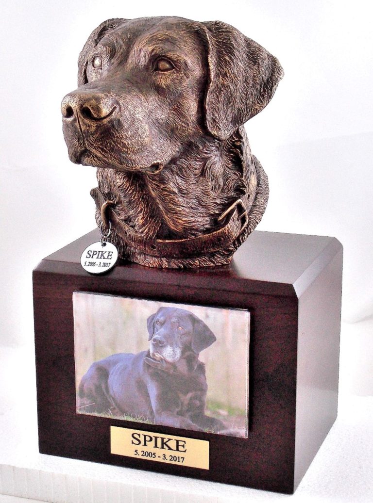 Labrador Retriever Dog Walnut Memorial Urn - Artful Memorials