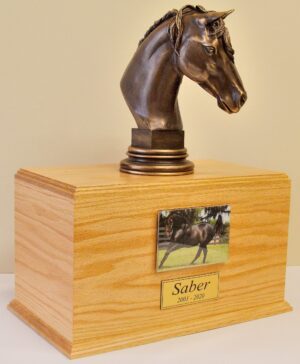 Horse Oak Urn