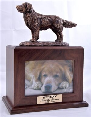 Golden Retriever Dog Walnut Urn