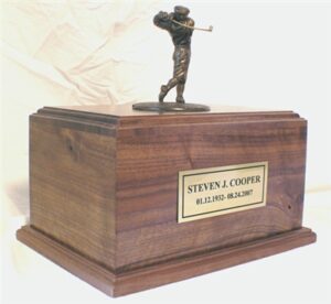 Golfer Walnut Urn