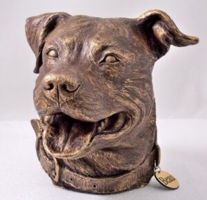 Pitbull Dog Memorial Urn